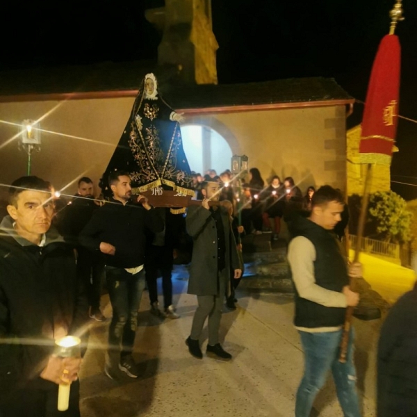 Procesión de la Virgen de la Soledad en Bercianos