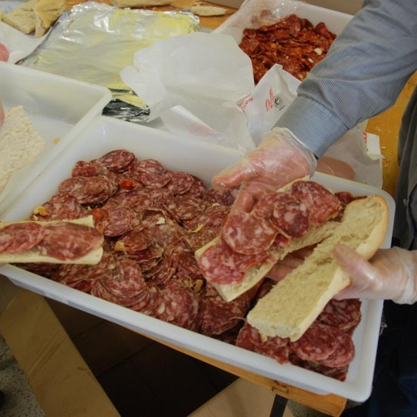 Preparación de los bocadillos