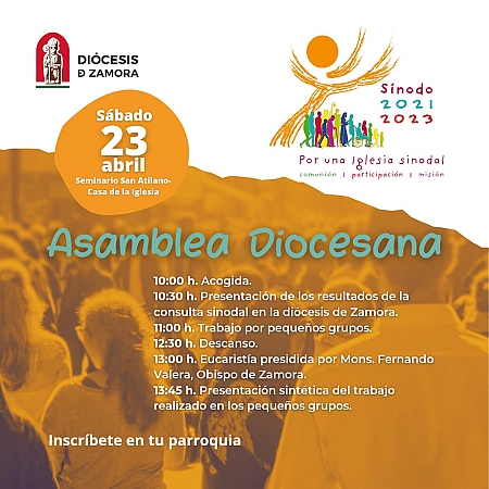 Jornadas diocesanas y Asamblea Final de la Fase Diocesana del Sínodo, 10:00 horas. Seminario.