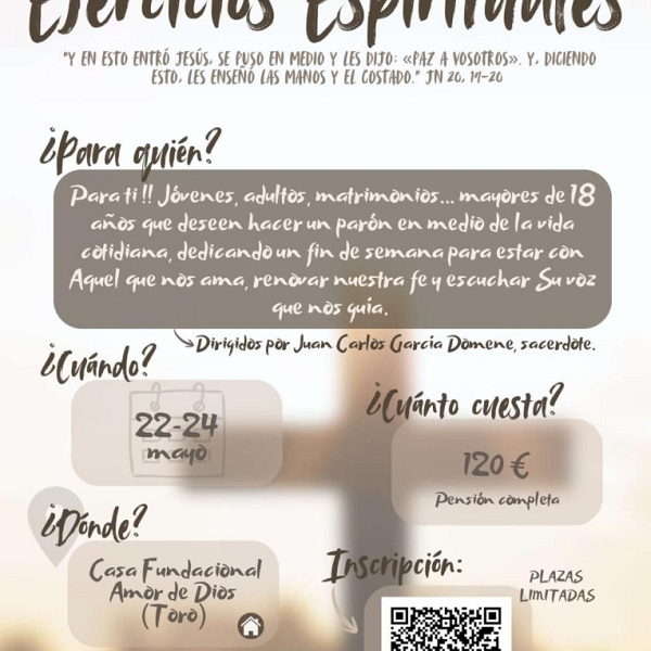 La Pastoral Vocacional convoca Ejercicios Espirituales del 22 al 24 de mayo en Toro