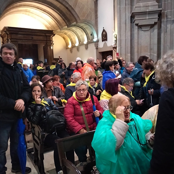 Medio millar de zamoranos en Santiago acompañando a la Virgen de la Concha