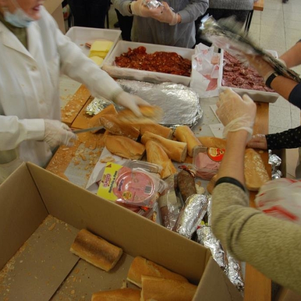 Preparación de los bocadillos