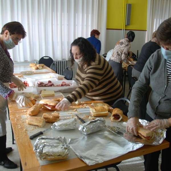 Preparación de los bocadillos