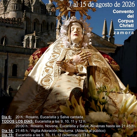 Zamora renueva su devoción a la Virgen del Tránsito con la novena del 7 al 15 de agosto