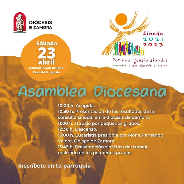 Jornadas diocesanas y Asamblea Final de la Fase Diocesana del Sínodo, 10:00 horas. Seminario.