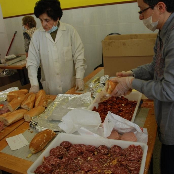 Preparación de los bocadillos