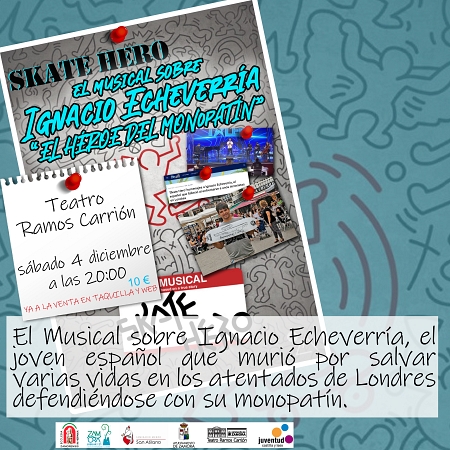 Musical SKATE HERO, 20:00 en el Teatro Ramos Carrión