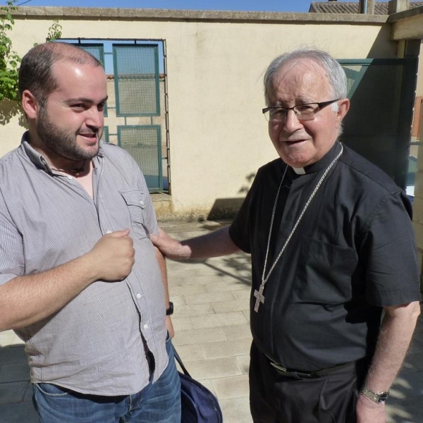 Unción de enfermos en la Residencia de Villarrín