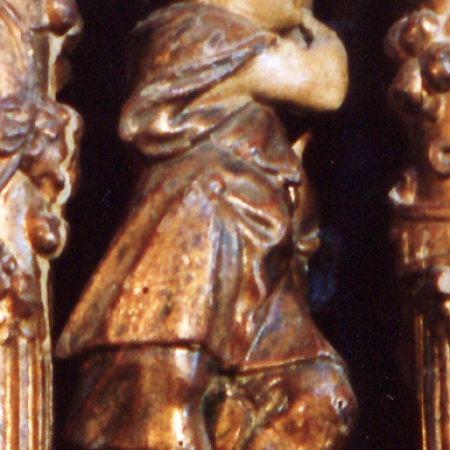 Niño y columna de Almeida de Sayago