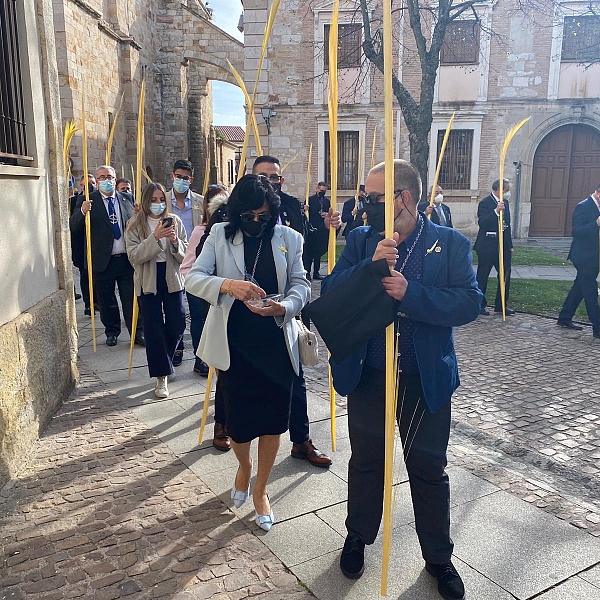 Bendición de palmas y misa pontifical en la catedral