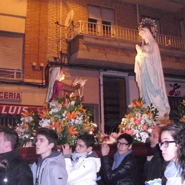 Procesión de la Virgen de Lourdes