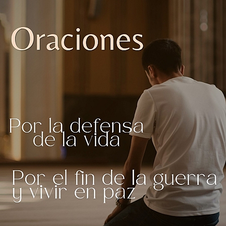 Oraciones por la defensa de la vida y por el fin de las guerras y la súplica de la paz.