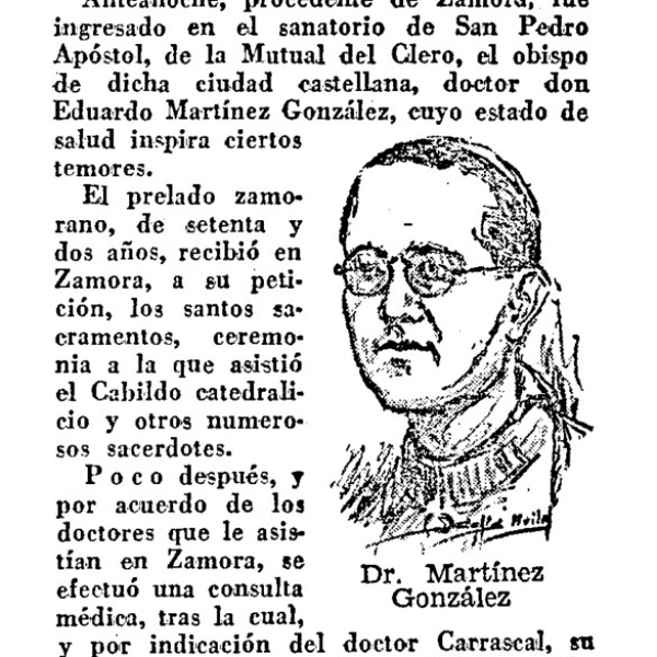 Aniversario de la muerte de D. Eduardo Martínez González, obispo de Zamora