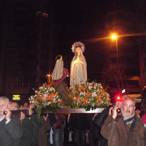 Procesión de la Virgen de Lourdes