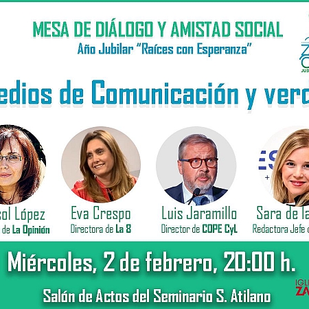 Mesa de diálogo y amistad social en el seminario. Miércoles, a las 20:00 horas