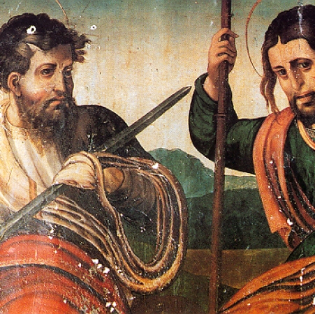 Pintura de Santiago y San Pablo de Villalobos