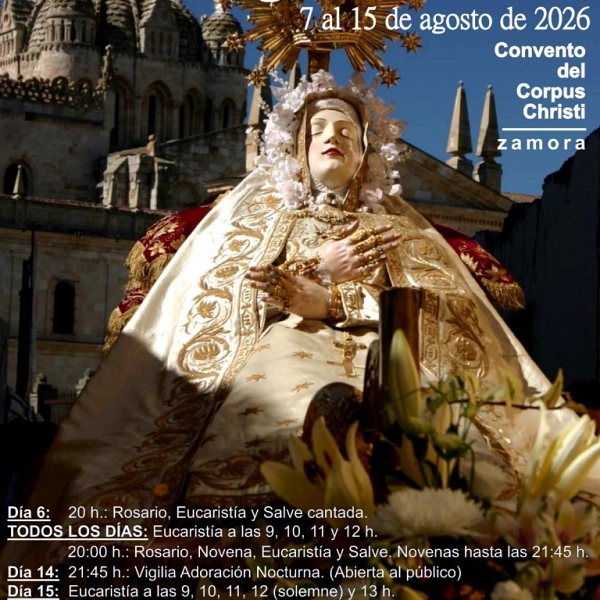 Zamora renueva su devoción a la Virgen del Tránsito con la novena del 7 al 15 de agosto