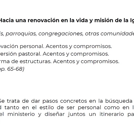 La sinodalidad en la vida y misión de la Iglesia. VII tema