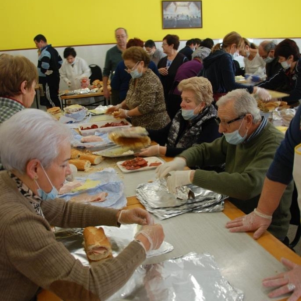 Preparación de los bocadillos