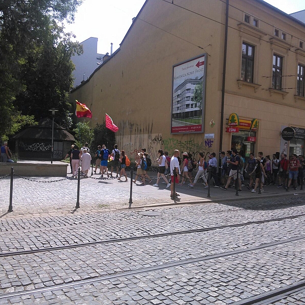 Grupo neocatecumenal en Auschwitz