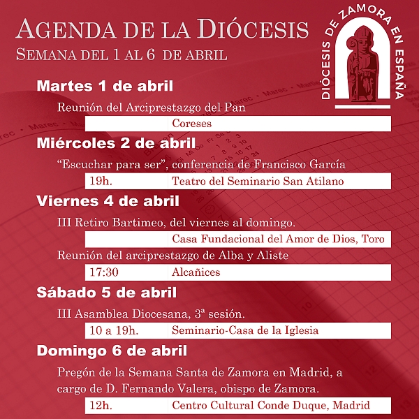 Agenda de la semana