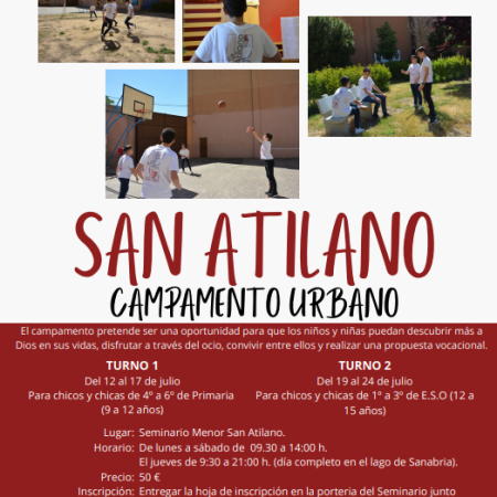 El Seminario organiza un campamento urbano en julio