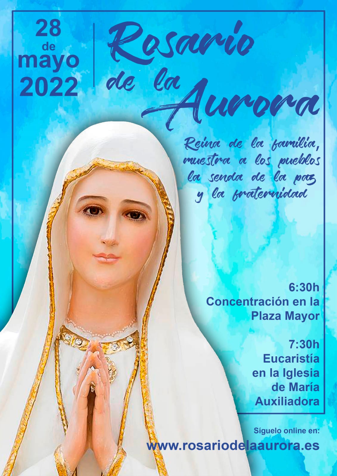 El mes de mayo finaliza con el Rosario de la Aurora 